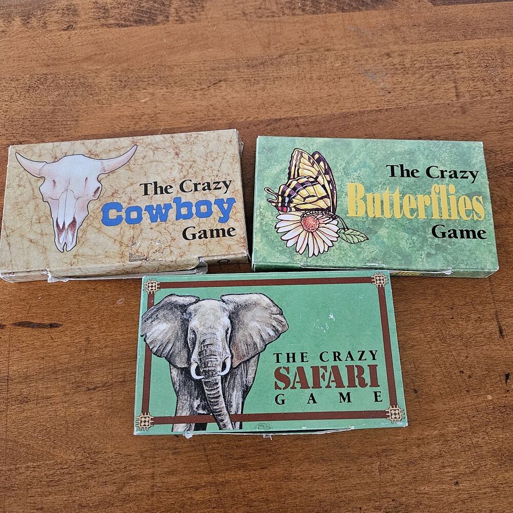The Crazy Game Vintage Set Of 3 Cowboy Butterflies Safari